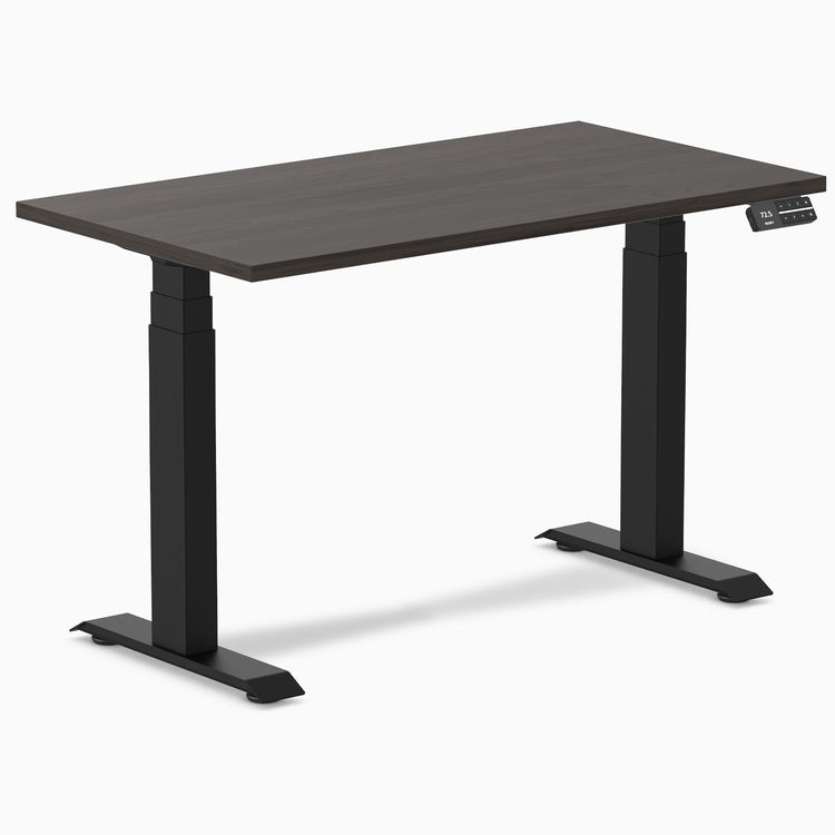 Desky Dual Mini Sit Stand Desk-burnished wood DeskyÌâå¨