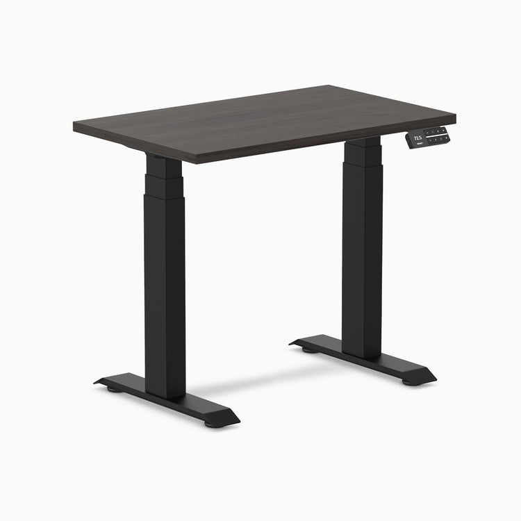 Desky Dual Mini Sit Stand Desk-burnished wood DeskyÌâå¨
