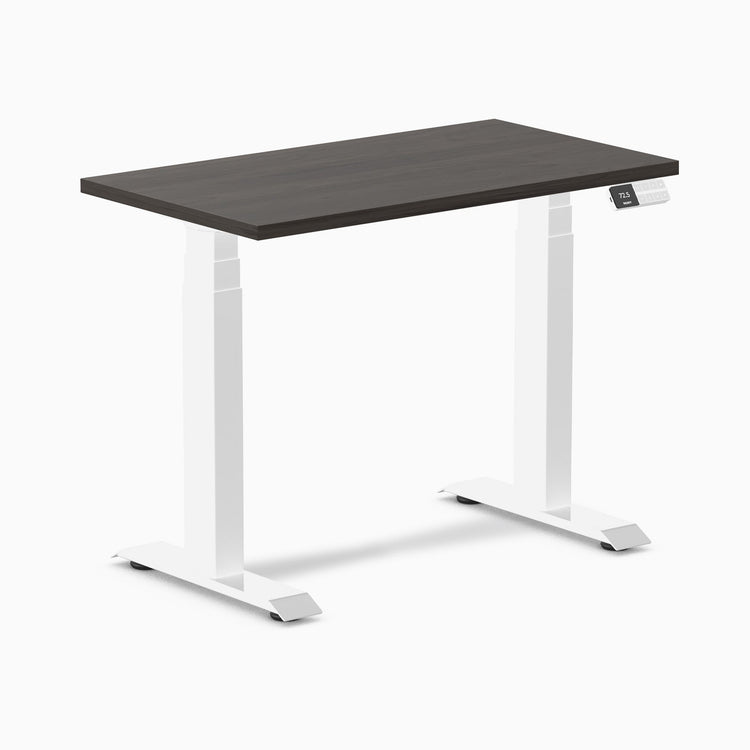 Desky Dual Mini Sit Stand Desk-burnished wood Desky®