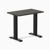 Desky fixed mini melamine desk burnished wood