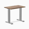 Desky Zero Mini Hardwood Office Desk-Fixed Desks-Desky-Natural Walnut Hardwood-800x500mm-Grey-DeskyÌâå¨ Australia