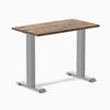 Desky Zero Mini Hardwood Office Desk-Fixed Desks-Desky-Natural Walnut Hardwood-900x500mm-Grey-DeskyÌâå¨ Australia