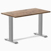 Desky Zero Mini Hardwood Office Desk-Fixed Desks-Desky-Natural Walnut Hardwood-1100x600mm-Grey-DeskyÌâå¨ Australia