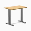 Desky fixed mini rubberwood sit stand desk in light oak