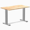 Desky fixed mini rubberwood sit stand desk in natural rubber