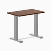 Desky fixed mini rubberwood sit stand desk in red walnut