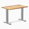 Desky Zero Mini Hardwood Office Desk-Fixed Desks-Desky-Teak-1000x600mm-Grey-DeskyÌâå¨ Australia