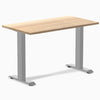 Desky Zero Mini Hardwood Office Desk-Fixed Desks-Desky-White Ash-1100x600mm-Grey-DeskyÌâå¨ Australia