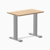 Desky Zero Mini Hardwood Office Desk-Fixed Desks-Desky-White Ash-800x500mm-Grey-DeskyÌâå¨ Australia