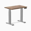 Desky Dual Mini Hardwood Sit Stand Desk-Dual Desks-Desky-Natural Walnut Hardwood-800x500mm-Grey-Desky® Australia