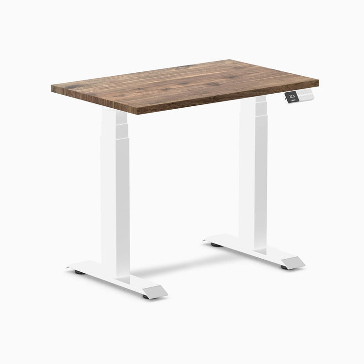 Desky Dual Mini Hardwood Sit Stand Desk-Hardwood Natural Walnut DeskyÌâå¨
