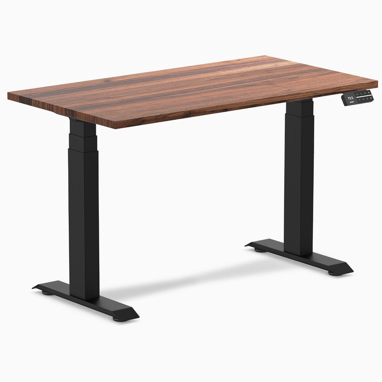 Desky Dual Mini Hardwood Sit Stand Desk-Hardwood Walnut DeskyÌâå¨