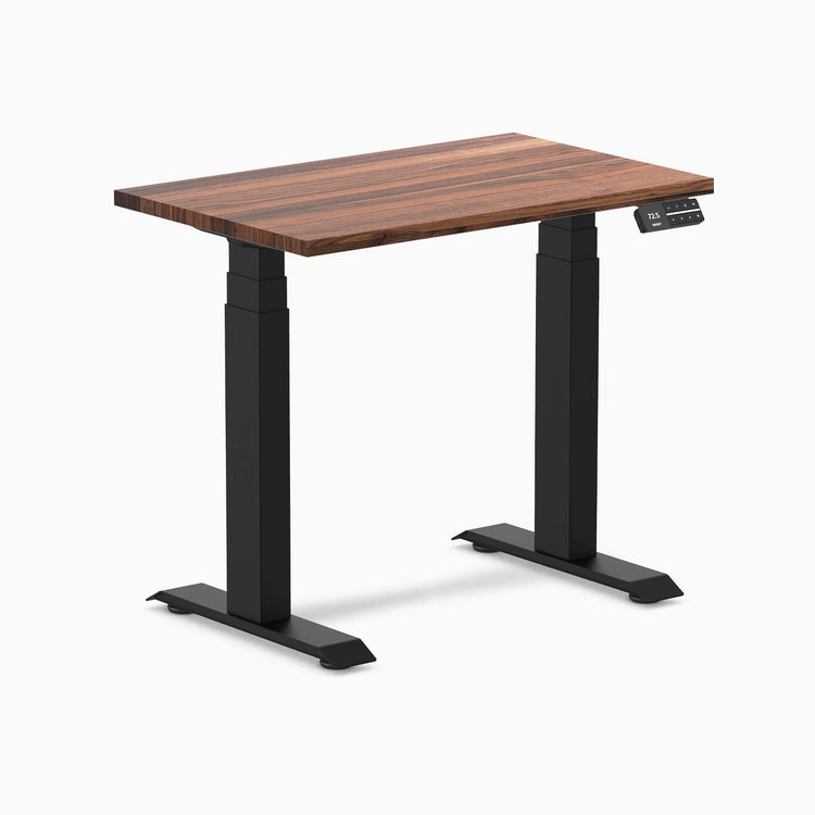 Desky Dual Mini Hardwood Sit Stand Desk-Hardwood Walnut DeskyÌâå¨