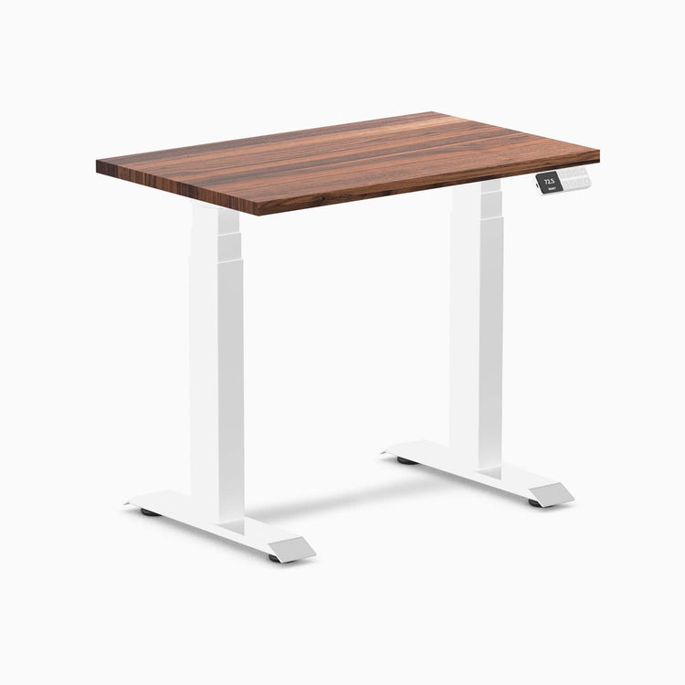 Desky Dual Mini Hardwood Sit Stand Desk-Hardwood Walnut DeskyÌâå¨