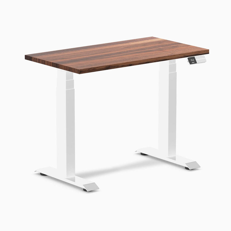 Desky Dual Mini Hardwood Sit Stand Desk-Hardwood Walnut DeskyÌâå¨