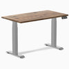Desky Dual Mini Hardwood Sit Stand Desk-Dual Desks-Desky-Natural Walnut Hardwood-1100x600mm-Grey-DeskyÌâå¨ Australia