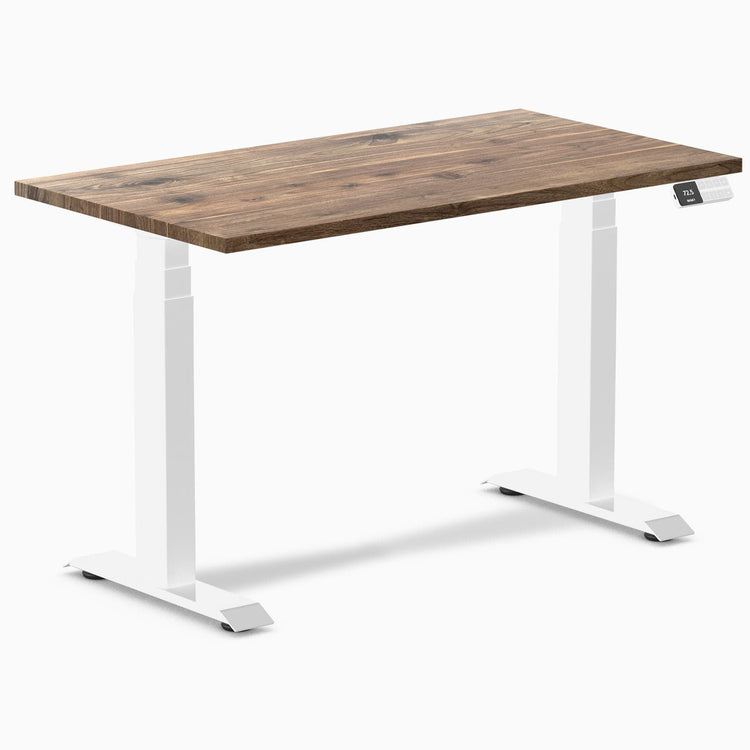 Desky Dual Mini Hardwood Sit Stand Desk-Hardwood Natural Walnut DeskyÌâå¨