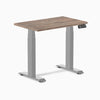 Desky Dual Mini Sit Stand Desk-Dual Desks-Desky-Natural Walnut-800x500mm-Grey-Desky® Australia