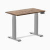 Desky Dual Mini Hardwood Sit Stand Desk-Dual Desks-Desky-Natural Walnut Hardwood-900x500mm-Grey-Desky® Australia