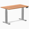 Desky Dual Mini Sit Stand Desk-Dual Desks-Desky-Prime Oak-1100x600mm-Grey-Desky® Australia