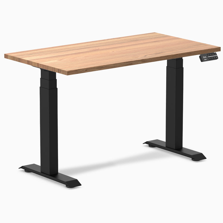 Desky Dual Mini Hardwood Sit Stand Desk - Red Oak Desky®