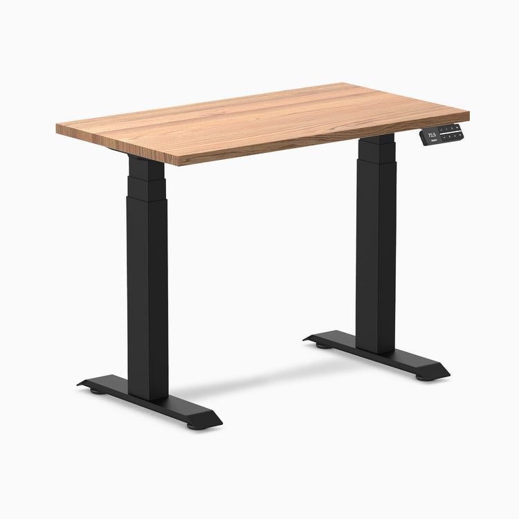 Desky Dual Mini Hardwood Sit Stand Desk - Red Oak Desky®