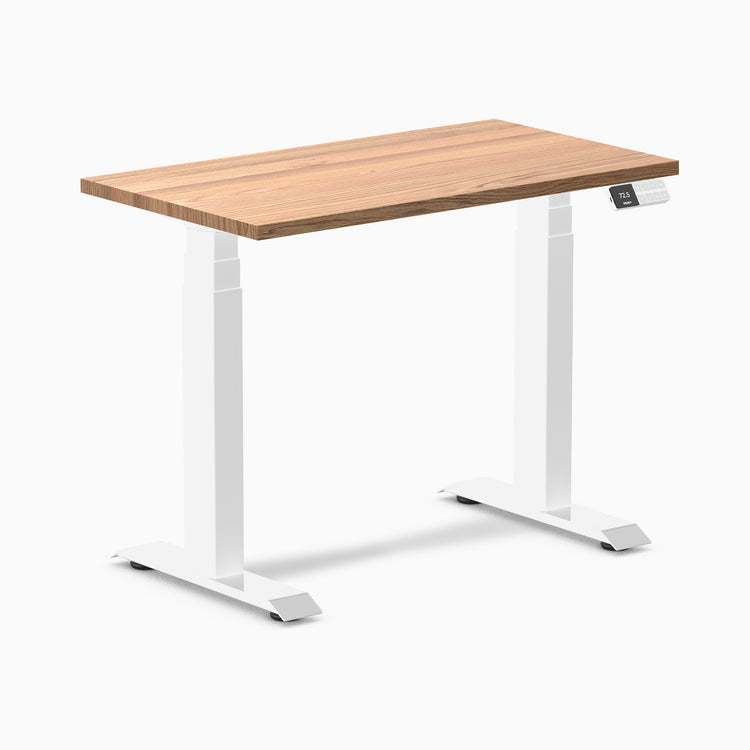 Desky Dual Mini Hardwood Sit Stand Desk - Red Oak Desky®