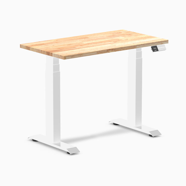 Dual mini rubberwood natural standing desk - Desky