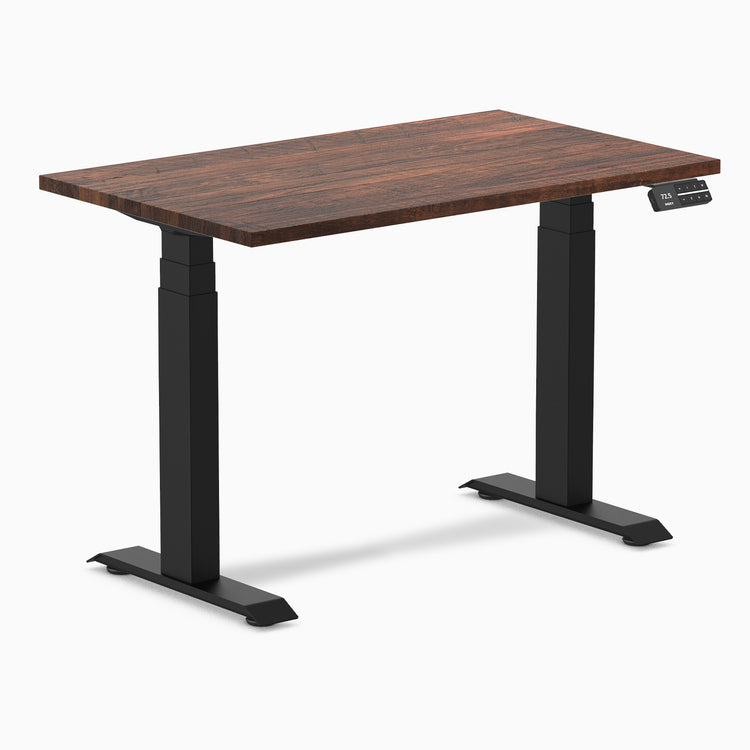 dual mini softwood standing desk american rustic pine - Desky