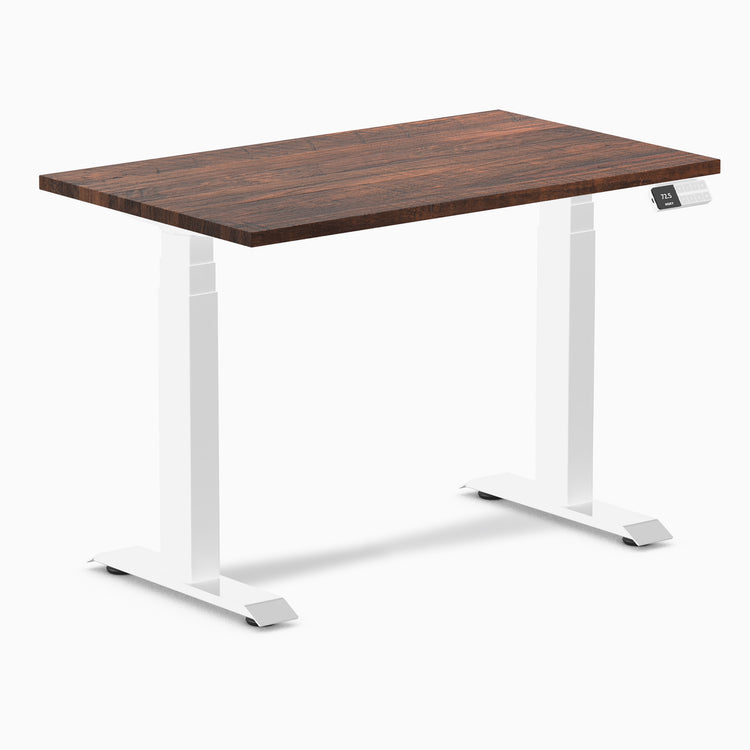 dual mini softwood standing desk american rustic pine - Desky