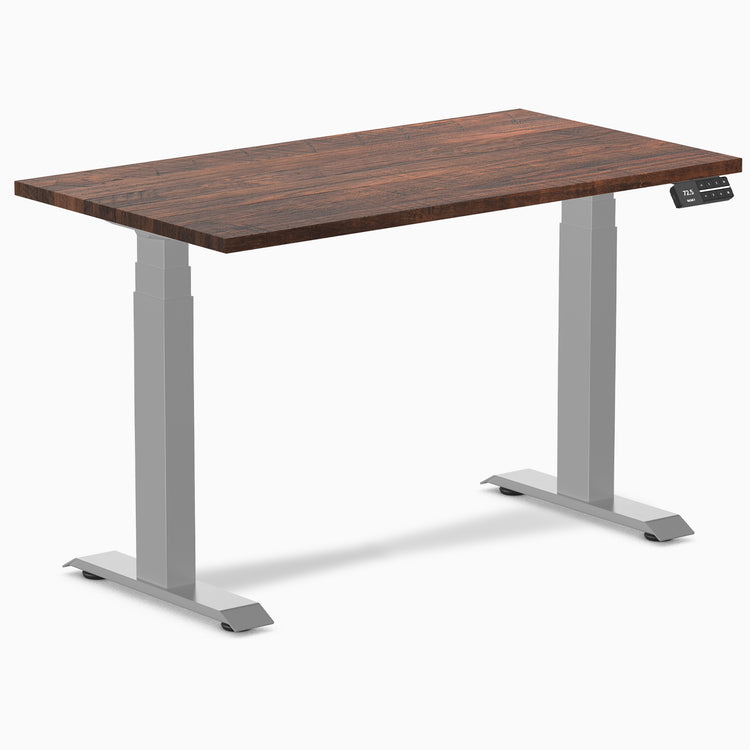 dual mini softwood standing desk american rustic pine - Desky