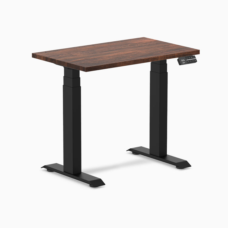 dual mini softwood standing desk american rustic pine - Desky