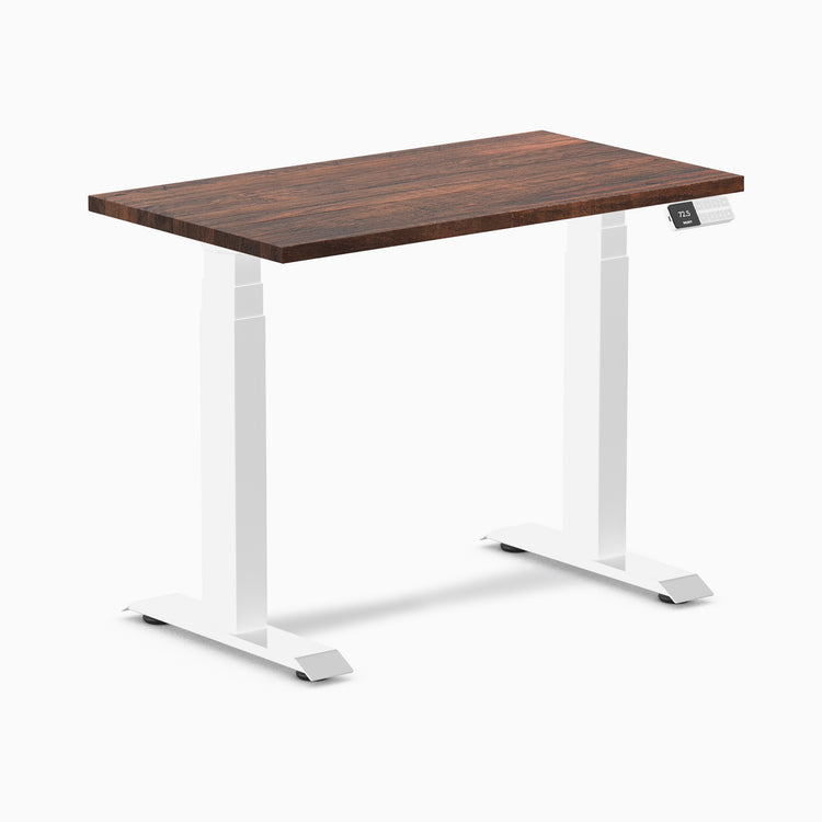 dual mini softwood standing desk american rustic pine - Desky