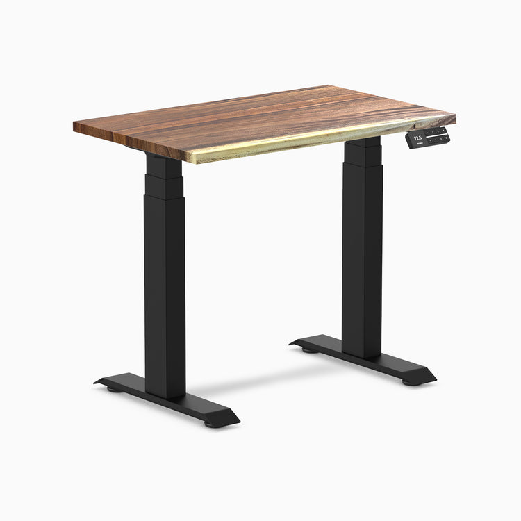 Desky Dual Mini Hardwood Sit Stand Desk - Saman Desky®