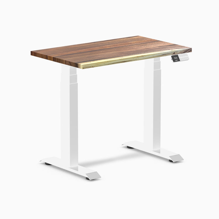 Desky Dual Mini Hardwood Sit Stand Desk - Saman Desky®