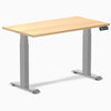 Desky Dual Mini Sit Stand Desk-Dual Desks-Desky-Sublime Teak-1100x600mm-Grey-Desky® Australia