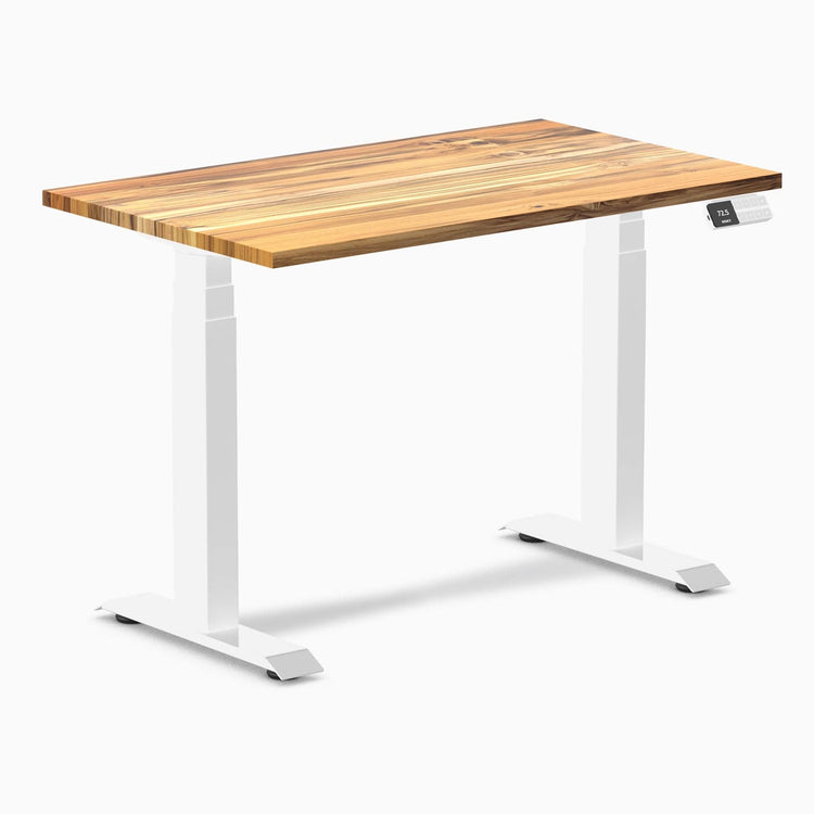Desky Dual Mini Hardwood Sit Stand Desk-Hardwood Teak DeskyÌâå¨