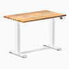 Desky Dual Mini Hardwood Sit Stand Desk - Teak Desky®