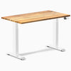 Desky Dual Mini Hardwood Sit Stand Desk - Teak Desky®