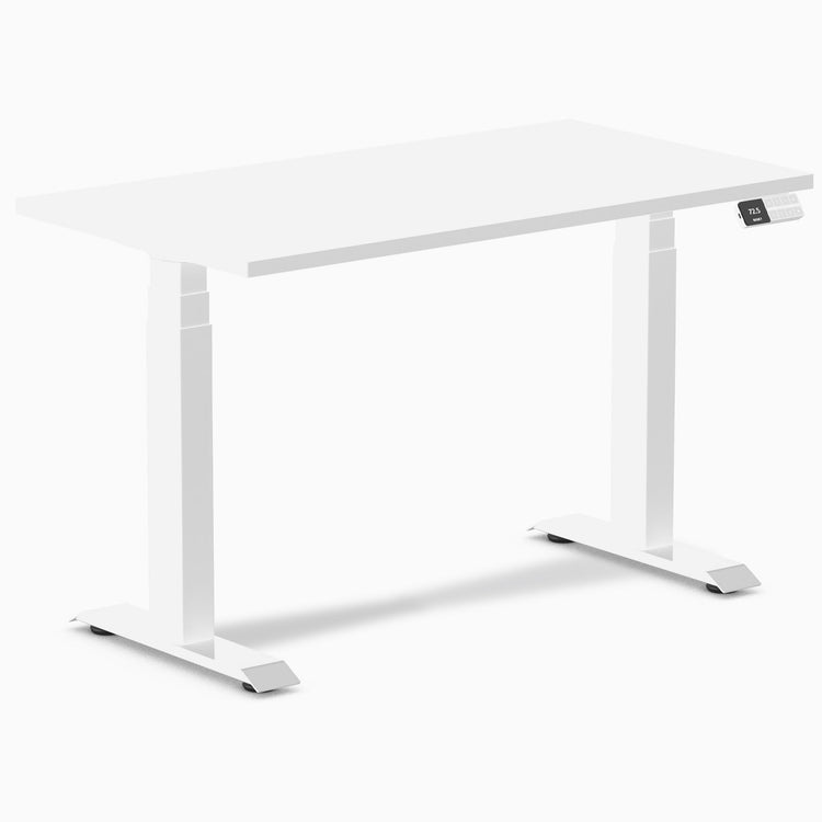 Desky Dual Mini Sit Stand Desk-White melamine DeskyÌâå¨