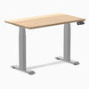 Desky Dual Mini Hardwood Sit Stand Desk-Dual Desks-Desky-White Ash-1000x600mm-Grey-Desky® Australia