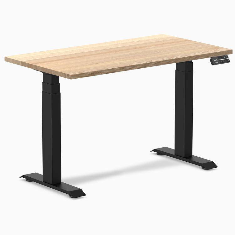 Desky Dual Mini Hardwood Sit Stand Desk-White Ash Desky®