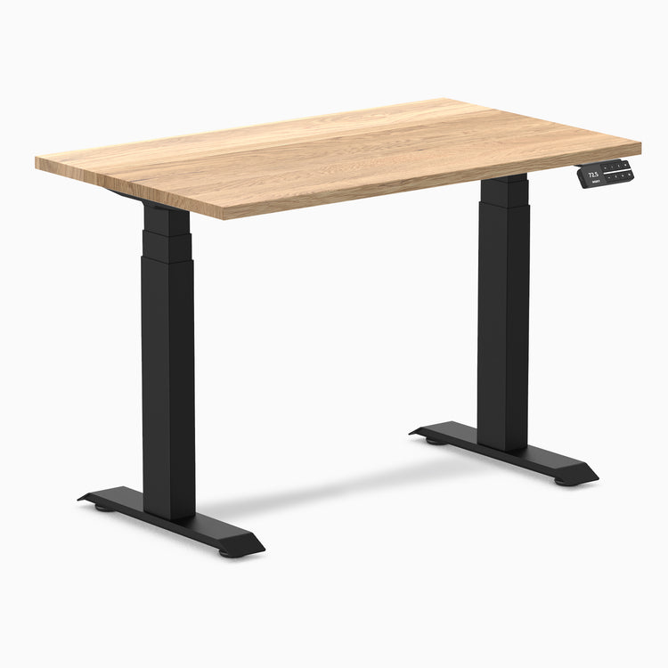 Desky Dual Mini Hardwood Sit Stand Desk-White Oak Desky®