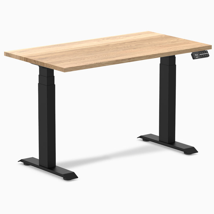 Desky Dual Mini Hardwood Sit Stand Desk-White Oak Desky®