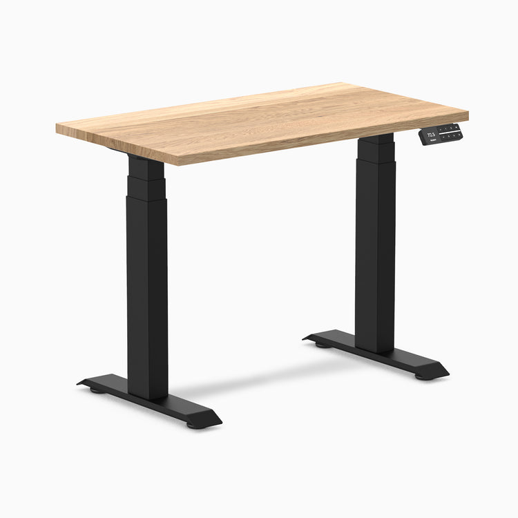 Desky Dual Mini Hardwood Sit Stand Desk-White Oak Desky®