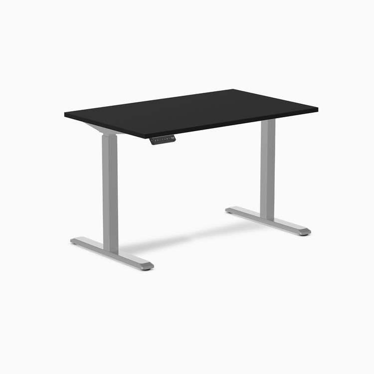 Desky single sit stand desk in black 