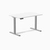 Desky single sit stand desk in white 