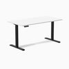 Desky single sit stand desk in white 