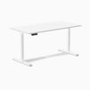 Desky single sit stand desk in white 