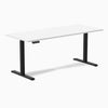 Desky single sit stand desk in white 